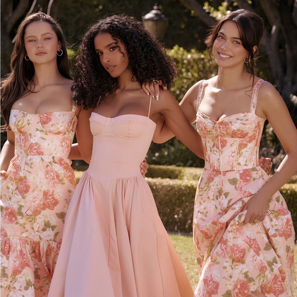 House of CB Pink Floral Midi Dress - Picture 6 of 12